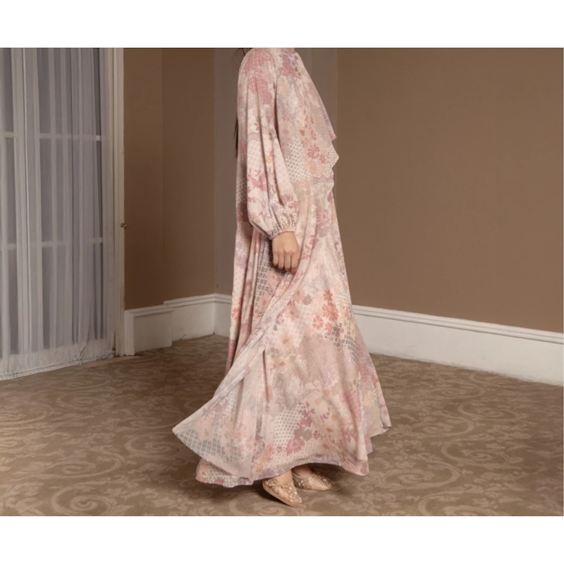 HijabChic Sarra Peach Dress 2