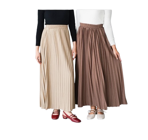 Cotton Inch Kalula Rok Plisket Panjang Wanita