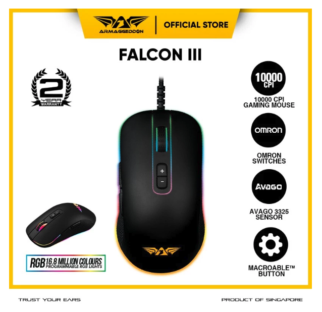 Leapfrog Indonesia Armaggeddon Pro Gaming Mouse Falcon III