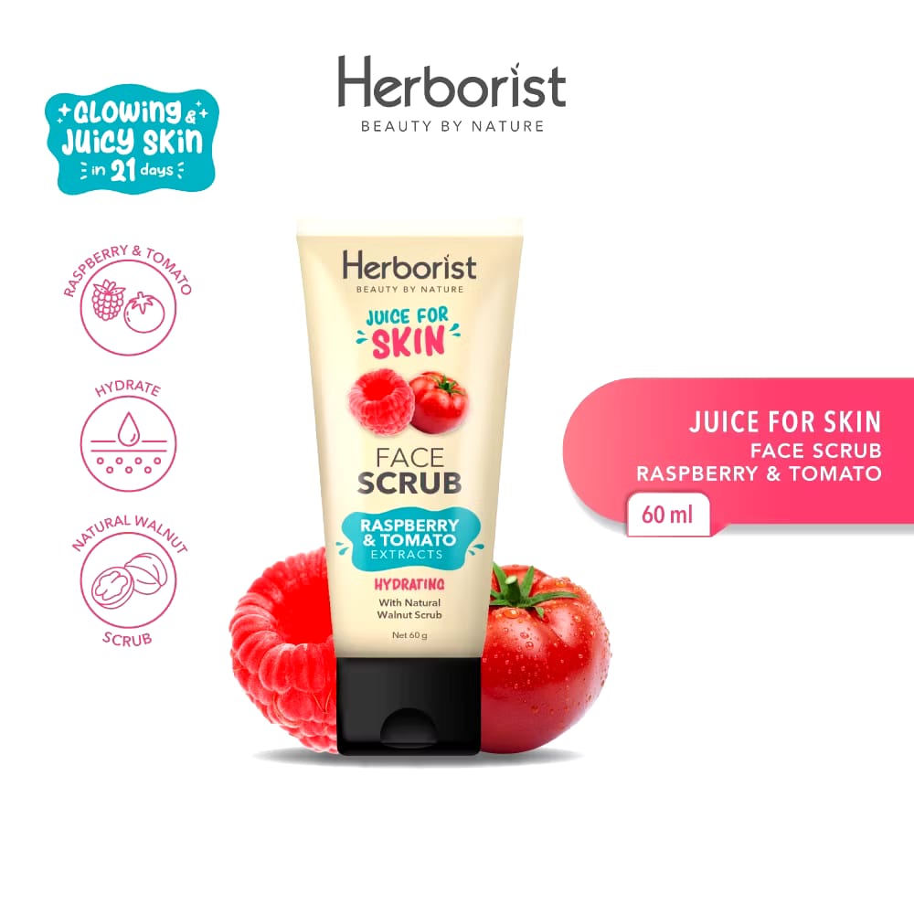 Victoria Care Indonesia Herborist Juice For Skin Face Scrub Raspberry & Tomato