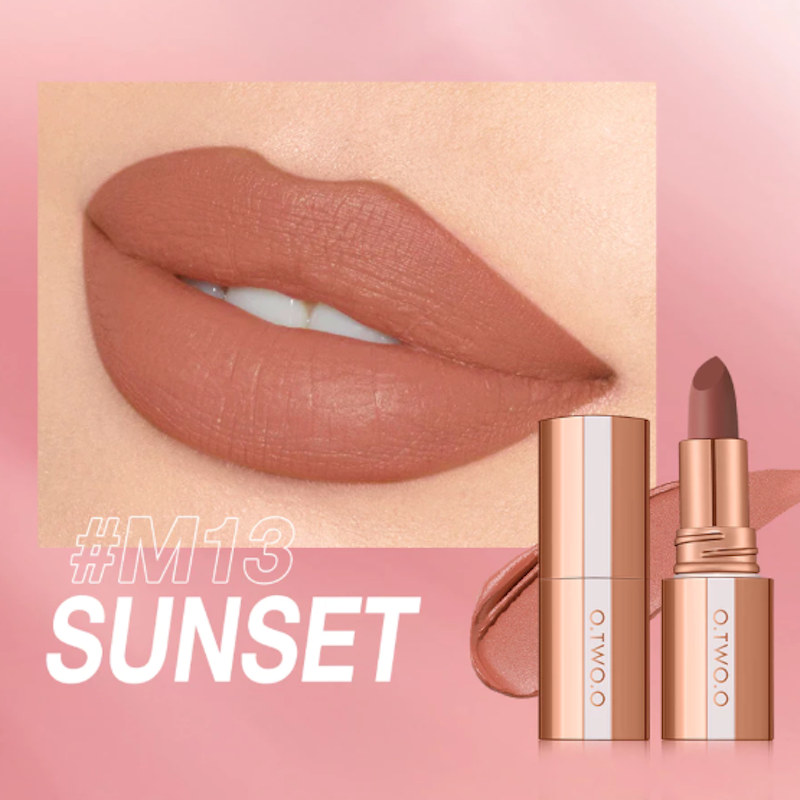 O.TWO.O Misty Kiss Lock Color Matte Lipstick M13 Sunset 2