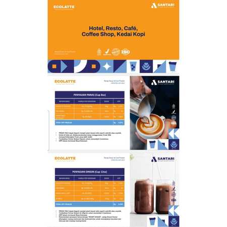 Santari Group Ecolatte Gourmet Flavor Powder Drink Thai Tea 1 kg