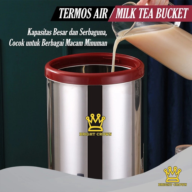 Bright Crown Milk Tea Bucket Stainless 2