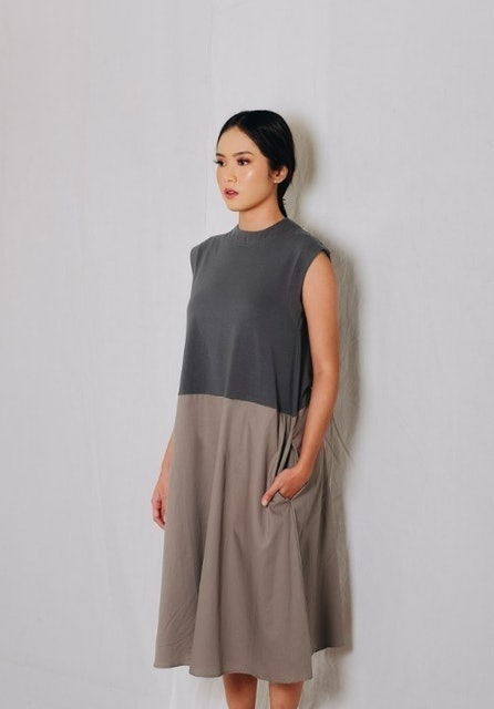 Two Tone Dress Sleeveless