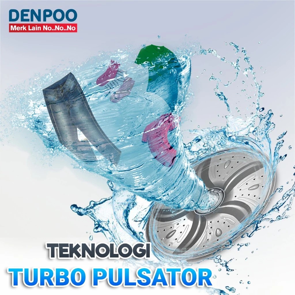 Denpoo Mandiri Indonesia  Denpoo Mesin Cuci 2 Tabung  DW-8907B
