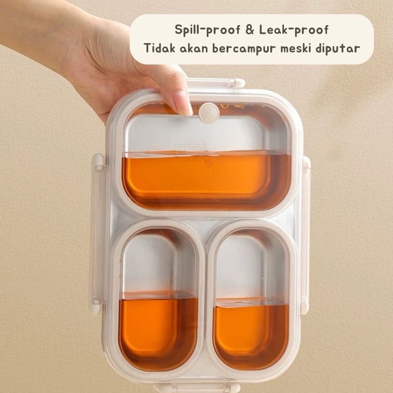  AGATA Stainless Lunch Box 3 Sekat