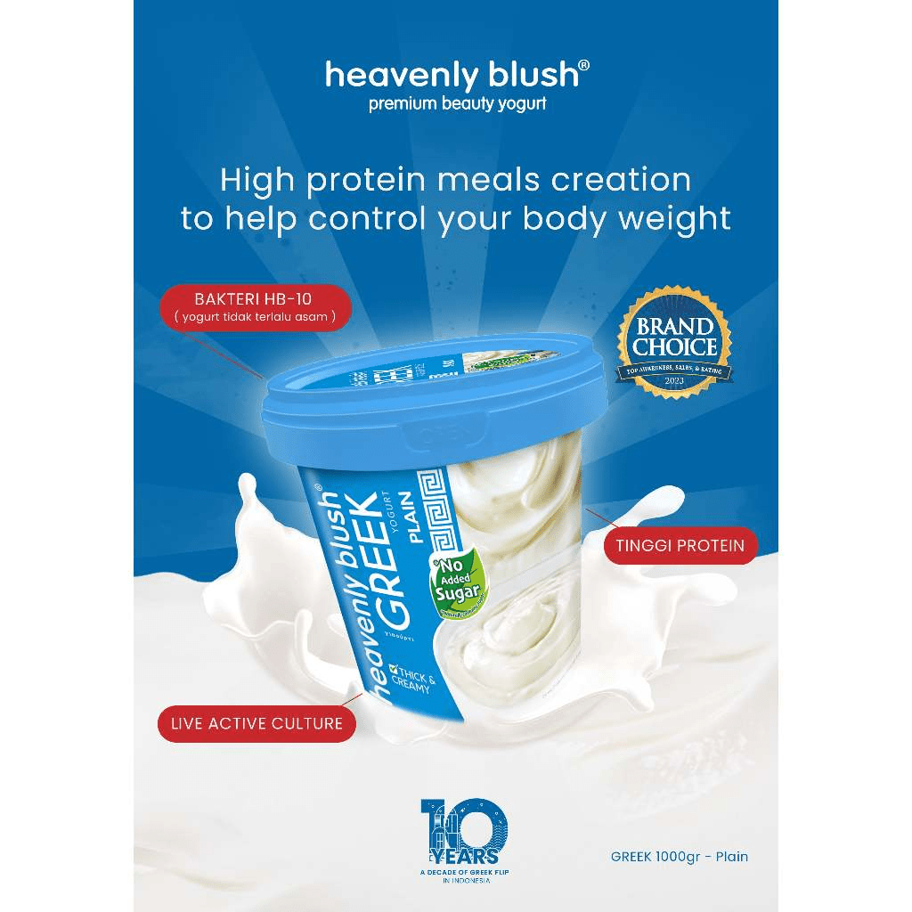 Heavenly Nutrion Indonesia Heavenly Blush Greek Yogurt Plain