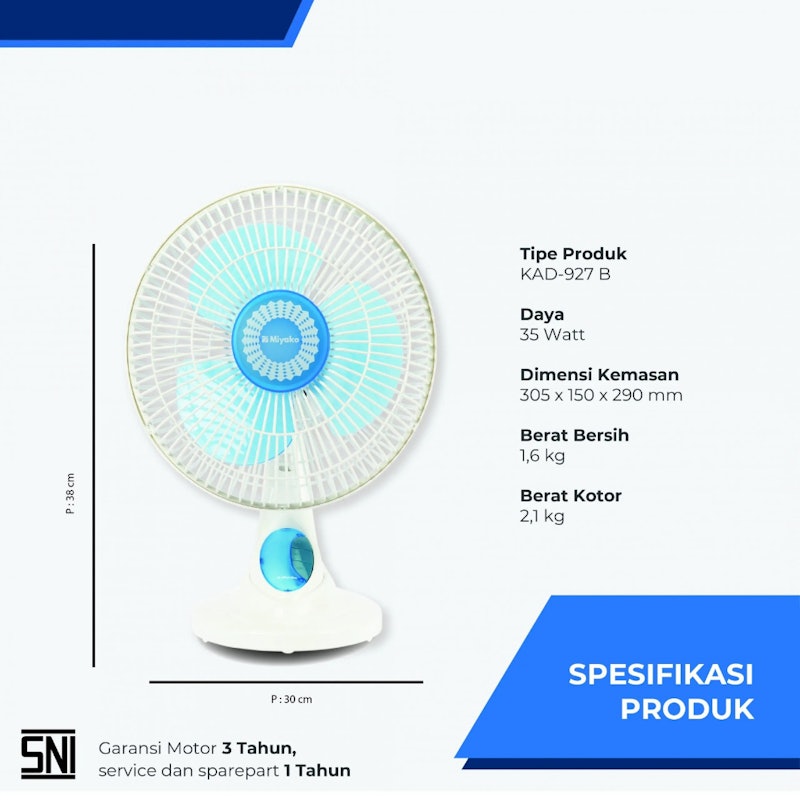 Miyako Desk Fan & Wall Fan 5