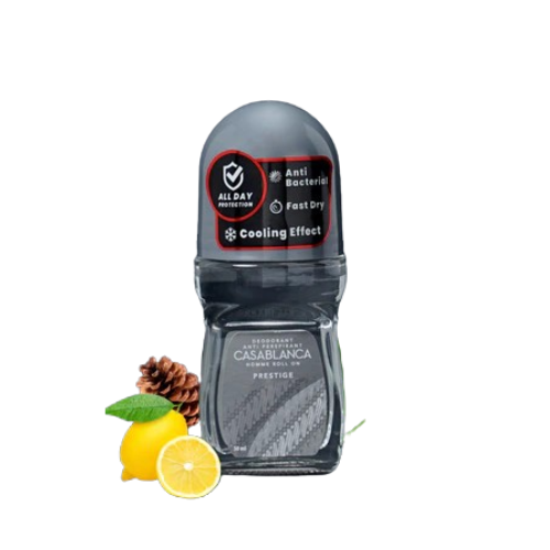 Casablanca Deodorant Roll On For Men Silver