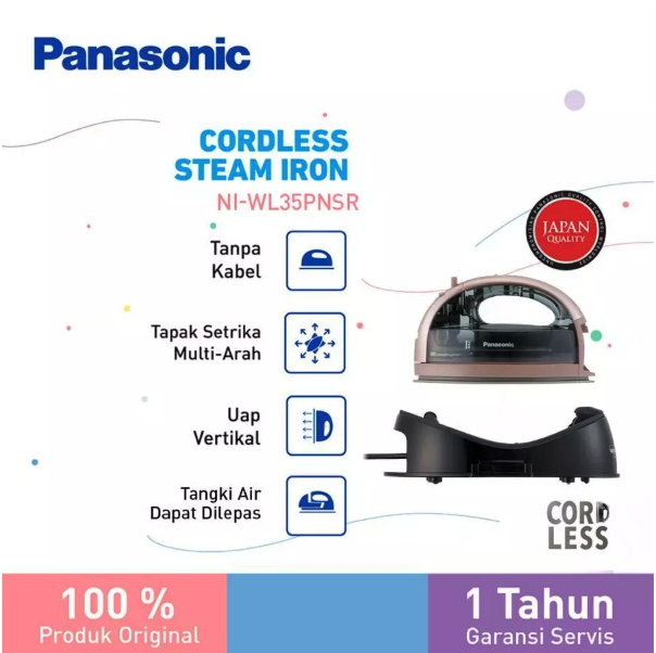 Panasonic Corporation Panasonic Cordless Steam Iron NI-WL35PNSR