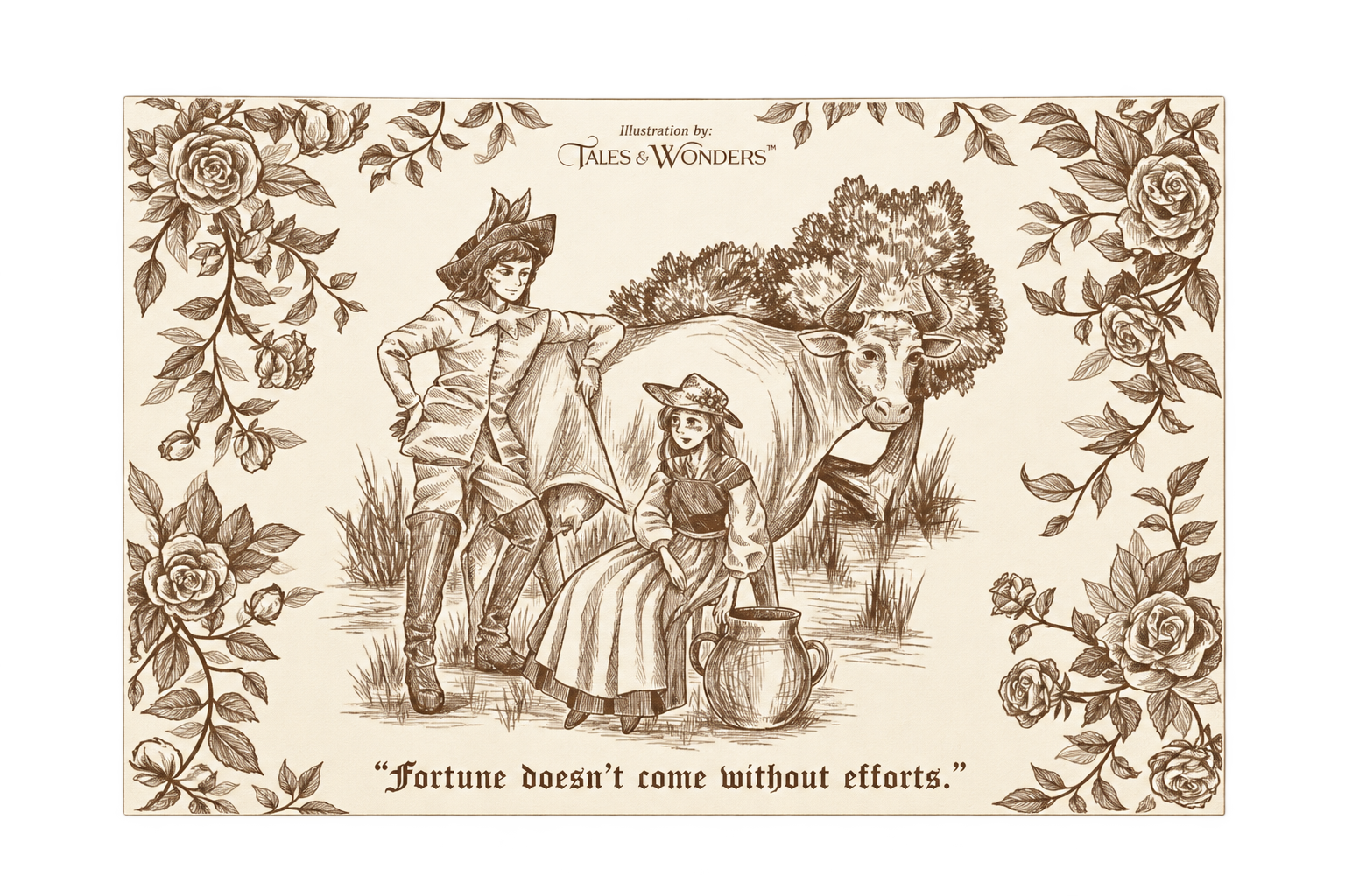 Postcard The Milkmaid 1