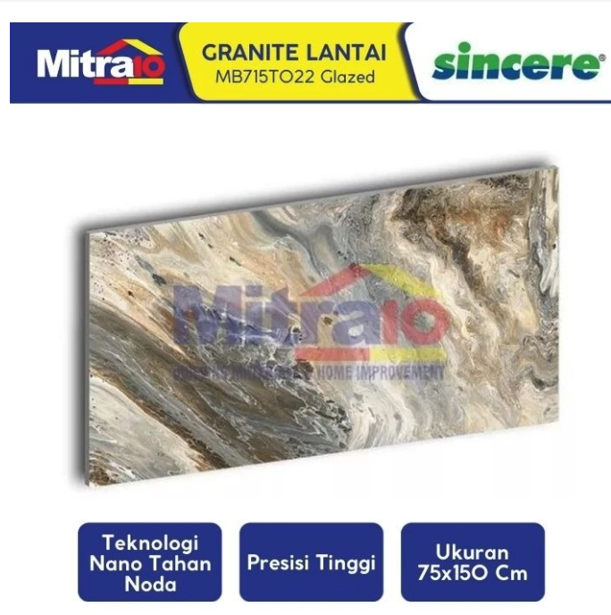  Sincere Granite Lantai Glazed 75x150 Cm MB715T022 