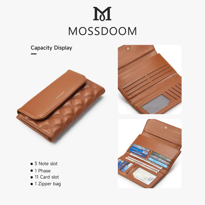  MOSSDOOM Dompet Wanita Simpel Panjang 
