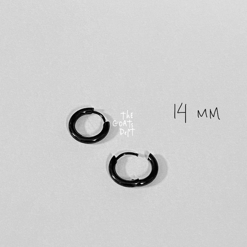 The Goats Dept Stainless Black Loop Earring 3