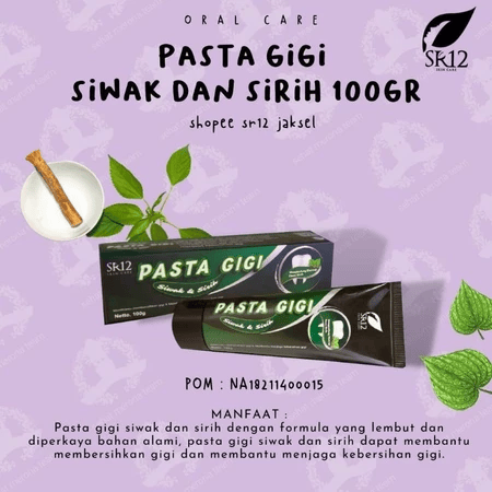 SR12 Herbal Perkasa SR12 Skincare Pasta Gigi Siwak dan Sirih