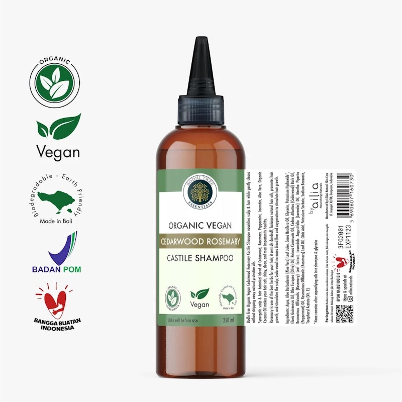 Bodhi Tree Organic Vegan Cedarwood Rosemary Castile Shampoo 4