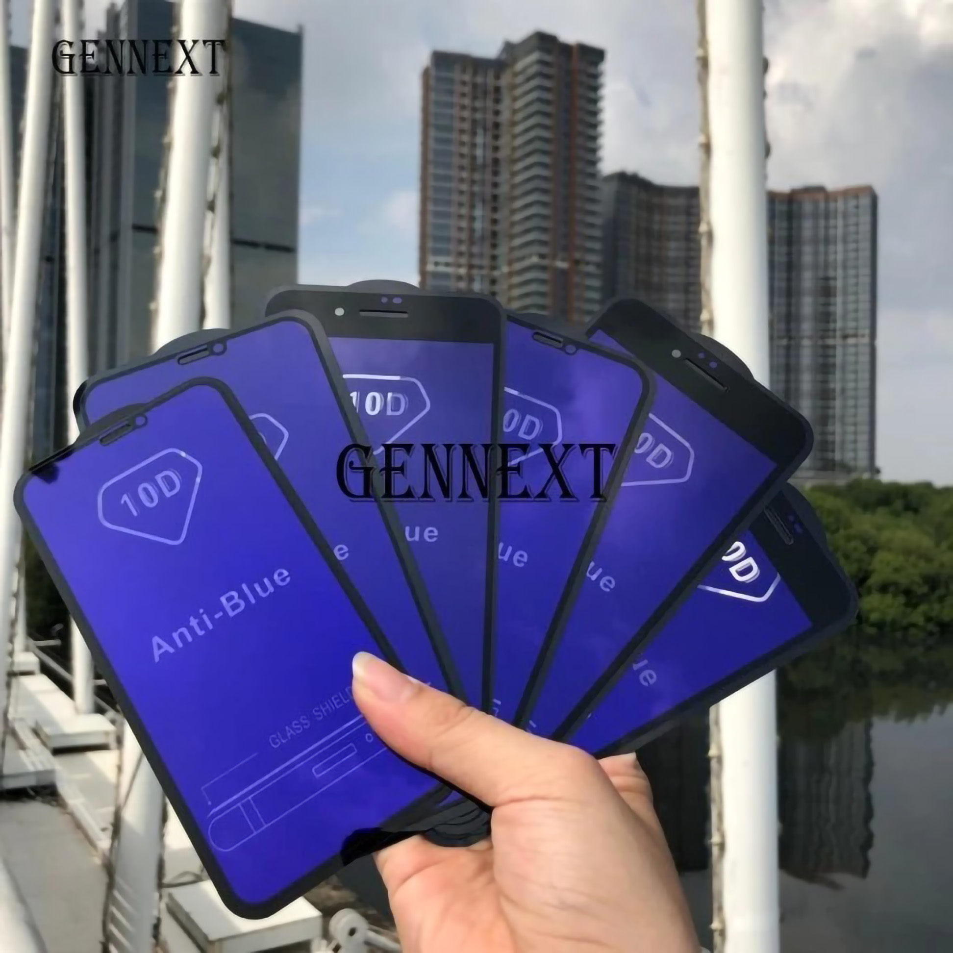  Gennext Tempered Glass Blue Light Full 10D iPhone