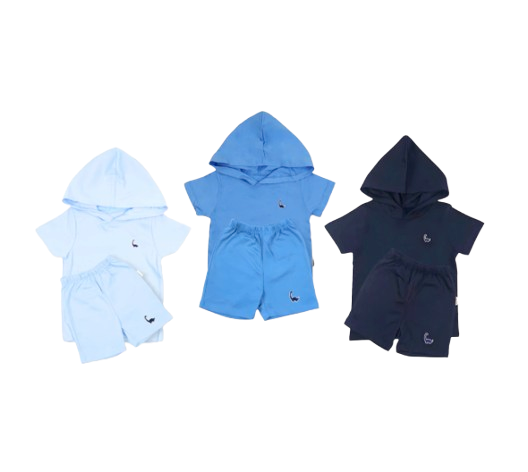 BABY HAI Iris Set Set Hoodie Seri Biru