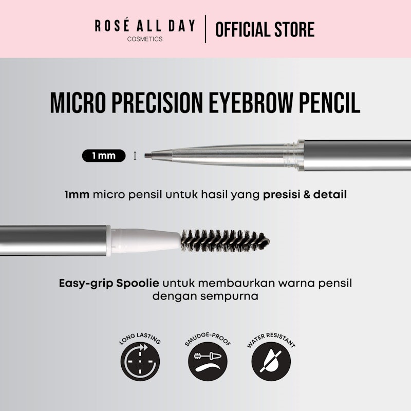 Rosé All Day Brow Fix Micro Pencil Dark Brown 4