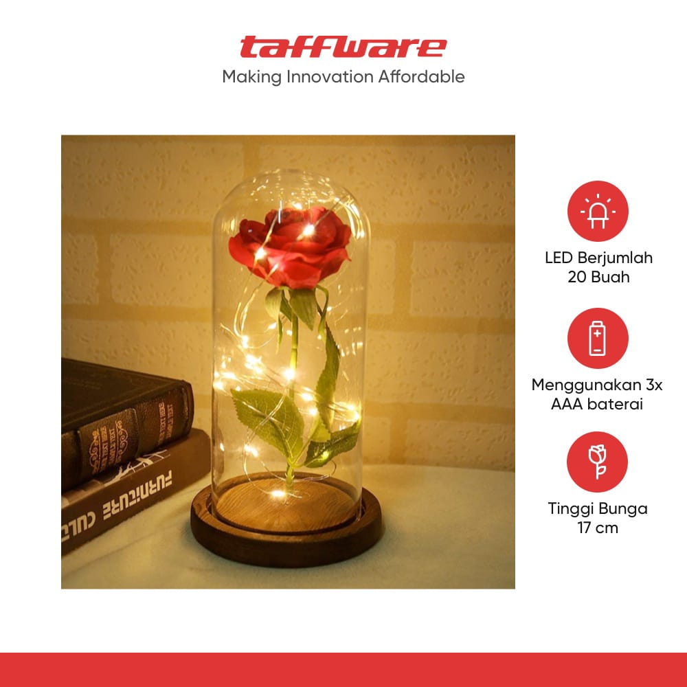 TaffHOME Bunga Mawar Lampu LED