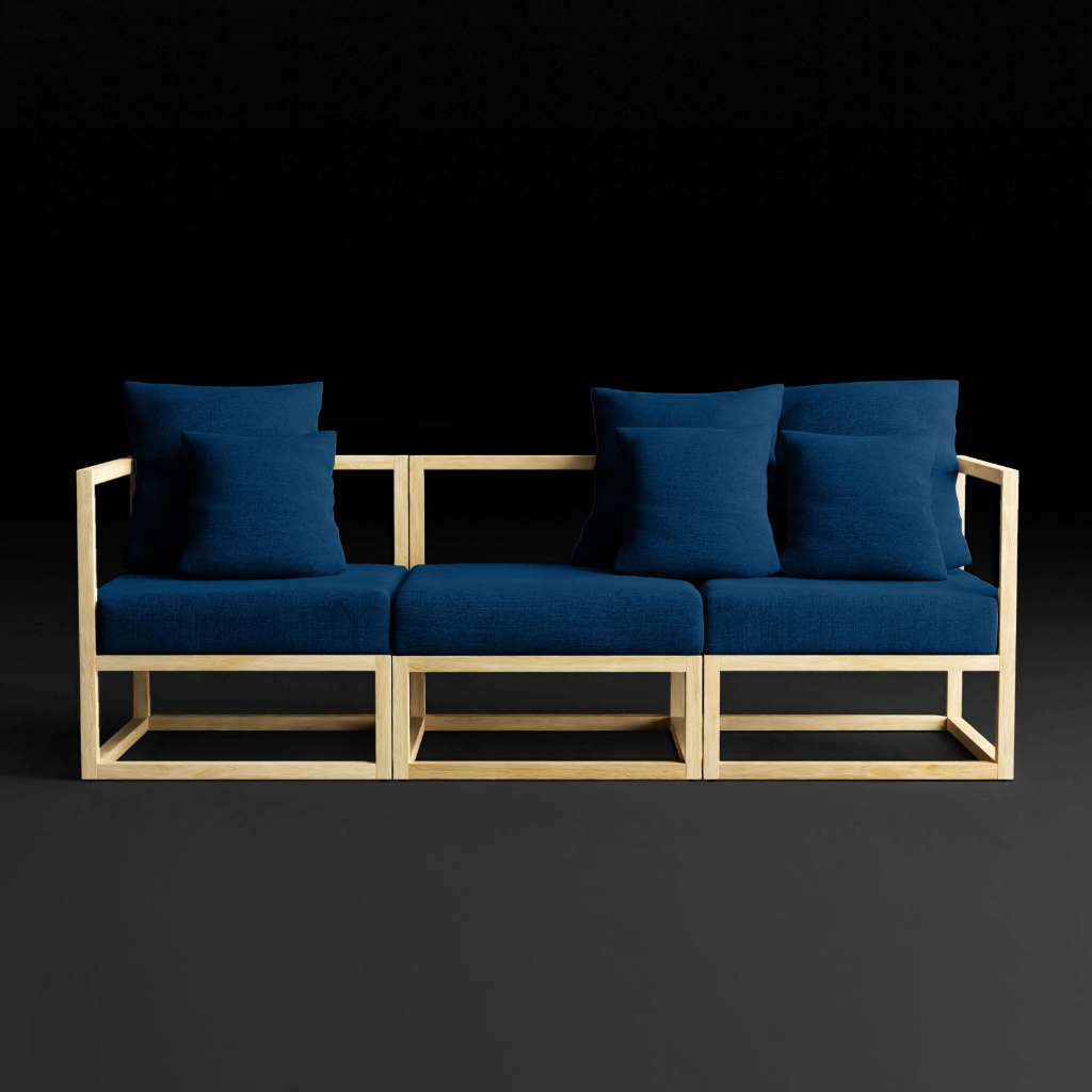 XIONCO CUBIX Series – Kursi Sofa Minimalis 3 Seater