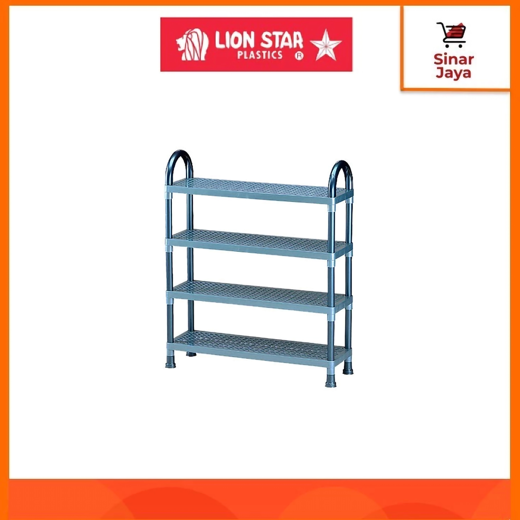 Cahaya Perdana Plastics Lion Star Shelf Stand 4 Susun A-47