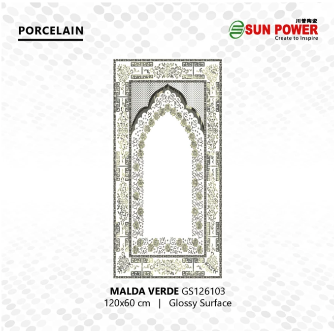 Sun Power Ceramics Sun Power Lantai Motif Sajadah Masjid Malda Series 