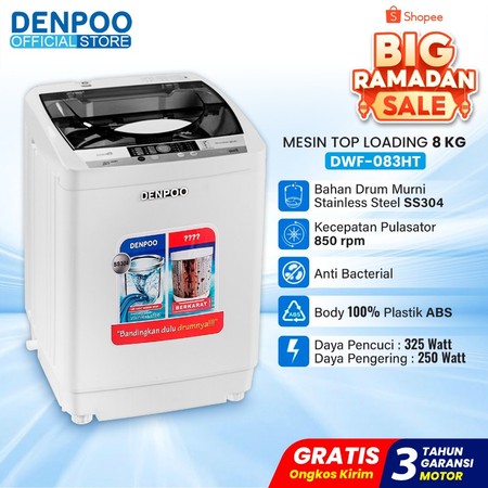 Denpoo Mandiri Indonesia Denpoo Mesin Cuci Full Otomatis DWF-083 HT
