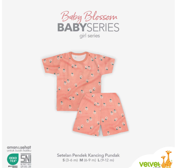 Evergreen Buana Prima Sandang Velvet Junior Baby Flamingo Baby Series Girl Series