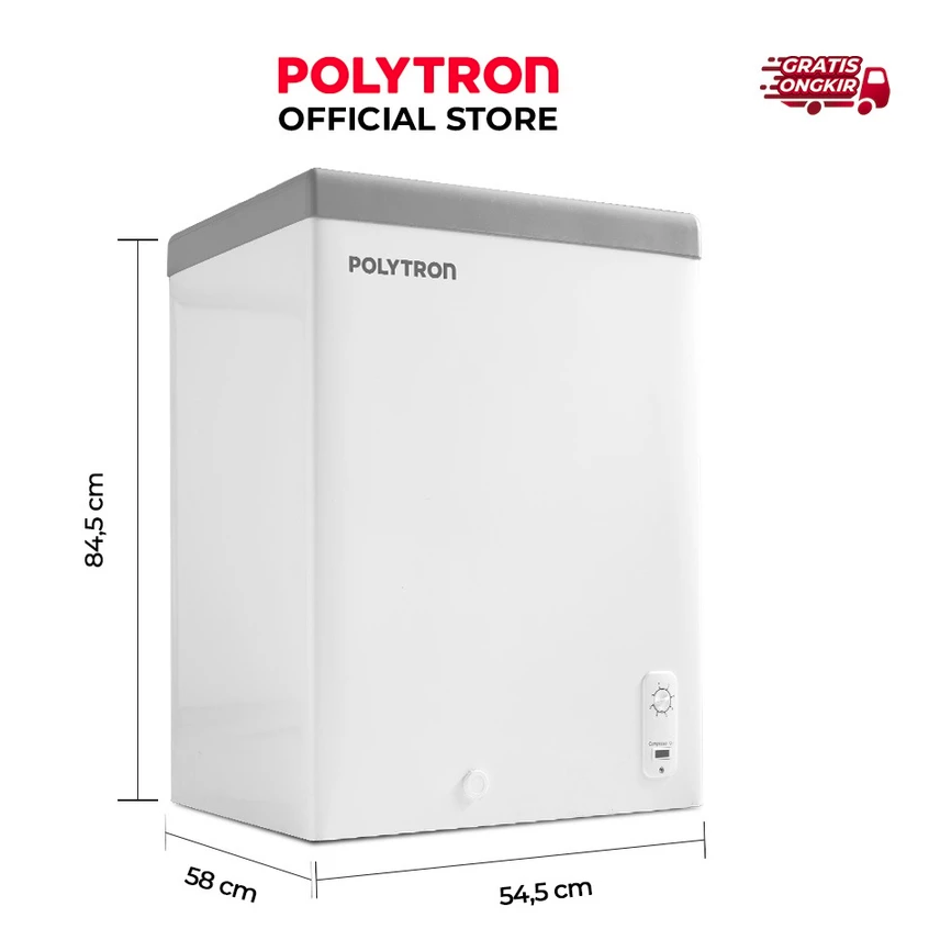 Hartono Istana Teknologi POLYTRON Chest Freezer Sliding Glass  PCF 129