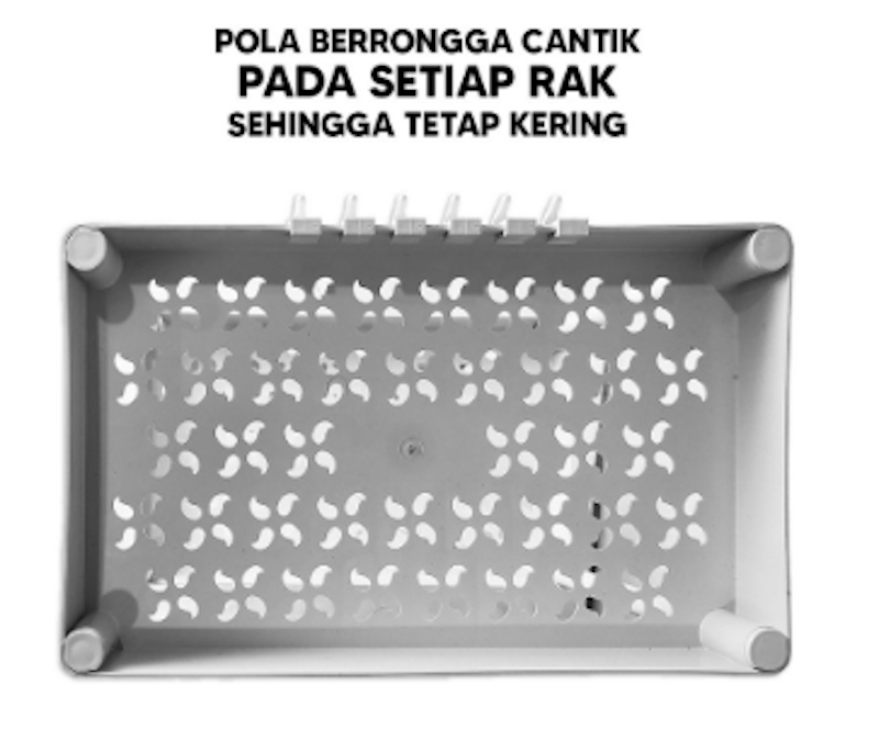 Rak Susun Serbaguna 4 Tingkat Dengan Roda 3