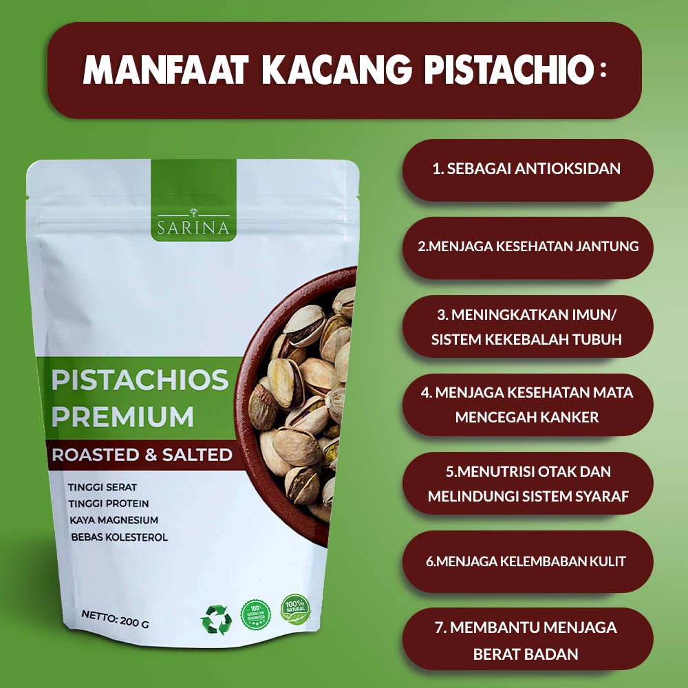 Sarina Pistachio Premium Roasted & Salted 3