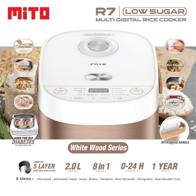 Mito Mutidigital Rice Cooker Low Sugar 2