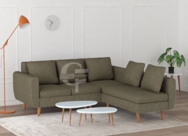 Sofa Sudut Minimalis L Putus Retro