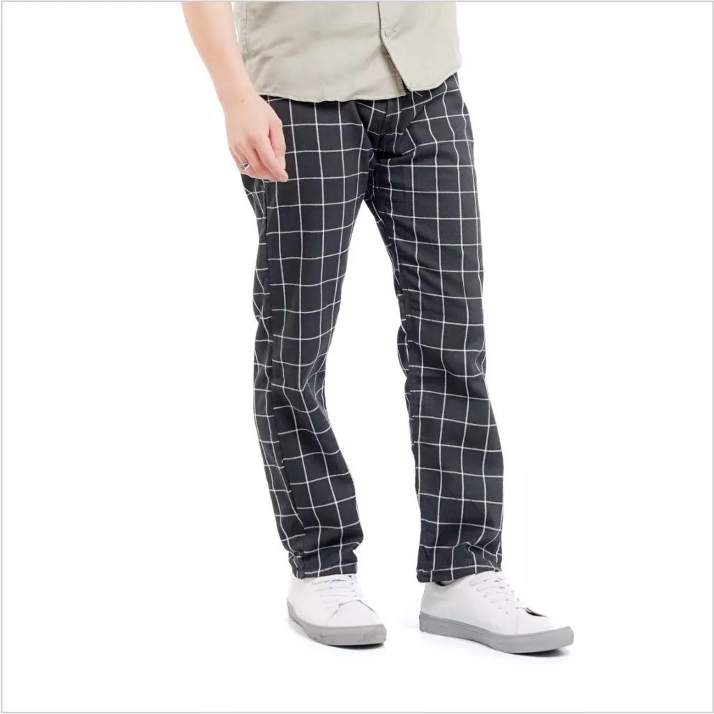  Fruddy Duddy Tartan Celana Panjang Black