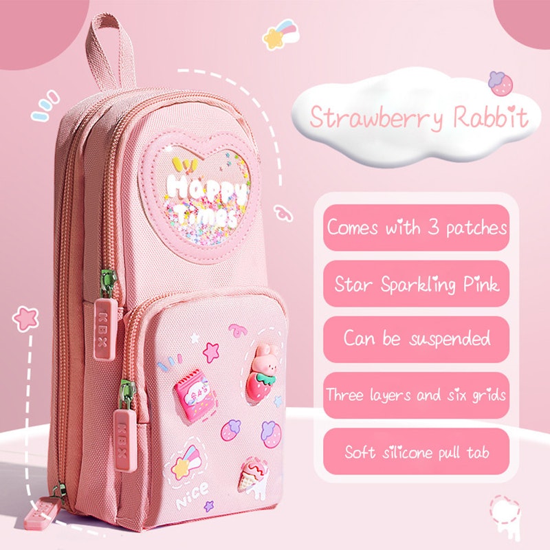 Kotak Pensil Sekolah Anak Perempuan 6 Ruang 4