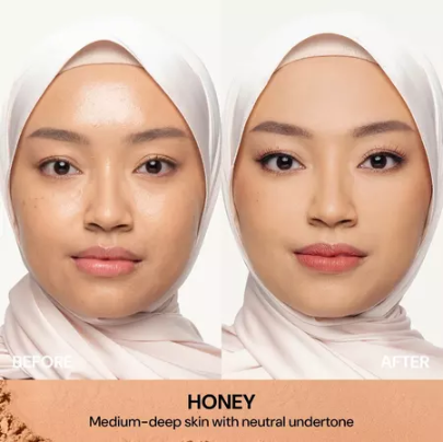 Rose Cosmetics International Rosé All Day The Realest Lightweight Compact Powder Honey