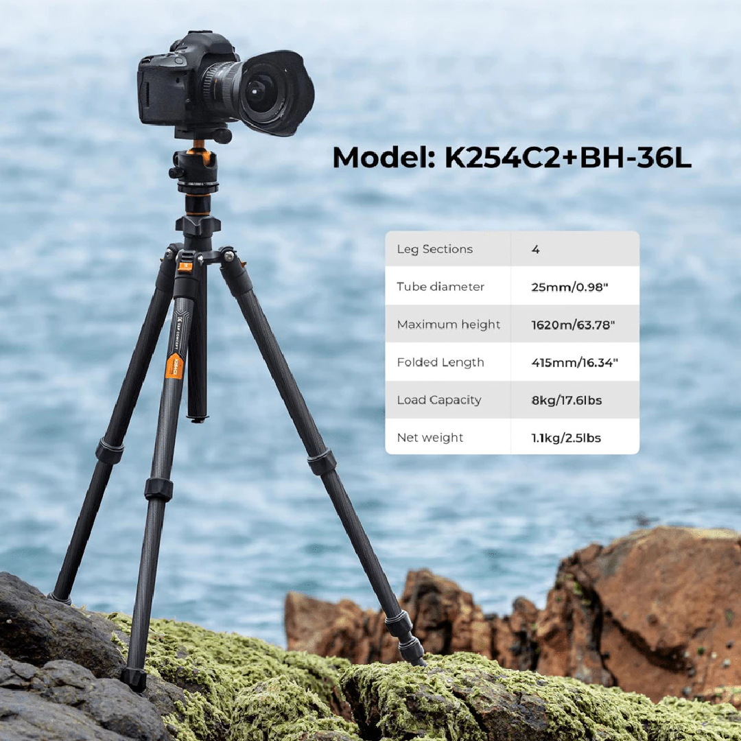 K&F Concept K&F Concept Camera Carbon Tripod K254C2