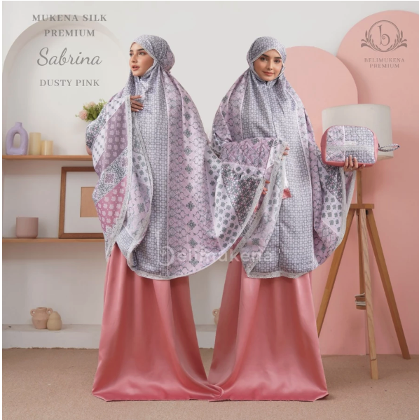  Belimukena Premium Mukena Silk Premium 2in1 Sabrina Set Sajadah