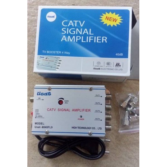  USAT CATV Signal Amplifier Booster 4 Way 40db 8840FL9