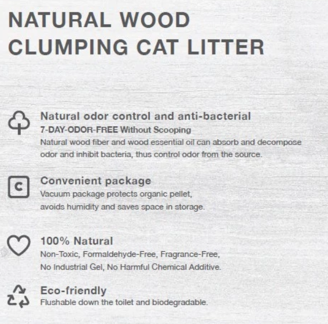 Fiber Biotech Shanghai Cature® Natural Wood Clumping Cat Litter Smart Pellets