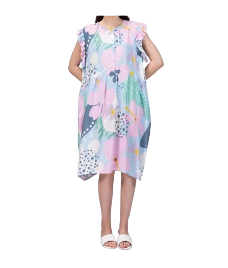 Oriana Homewear Midi Dress Vinesha Sizing