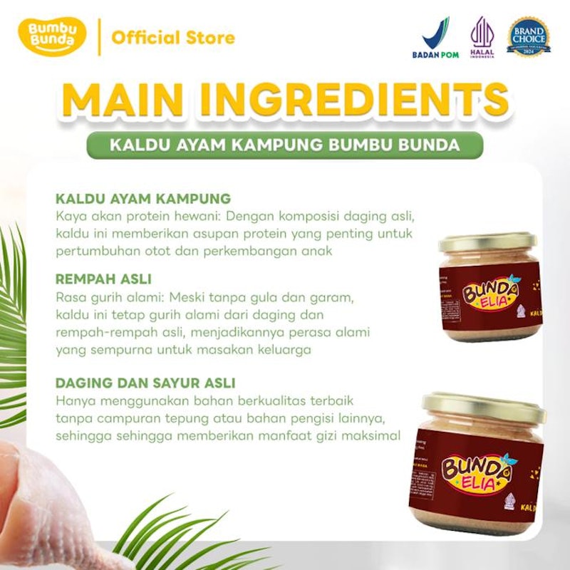 Bumbu Bunda Elia Kaldu Bubuk Rasa Ayam Kampung 50 gram 2