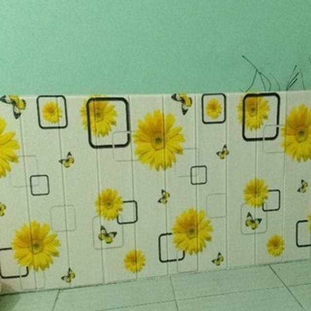  Wallpaper Sticker Foam Timbul Motif Bunga Matahari 