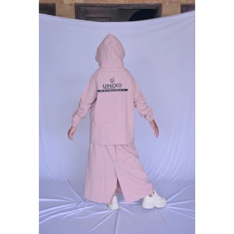 UNIXO Jas Hujan Anak Setelan Jaket Rok 5