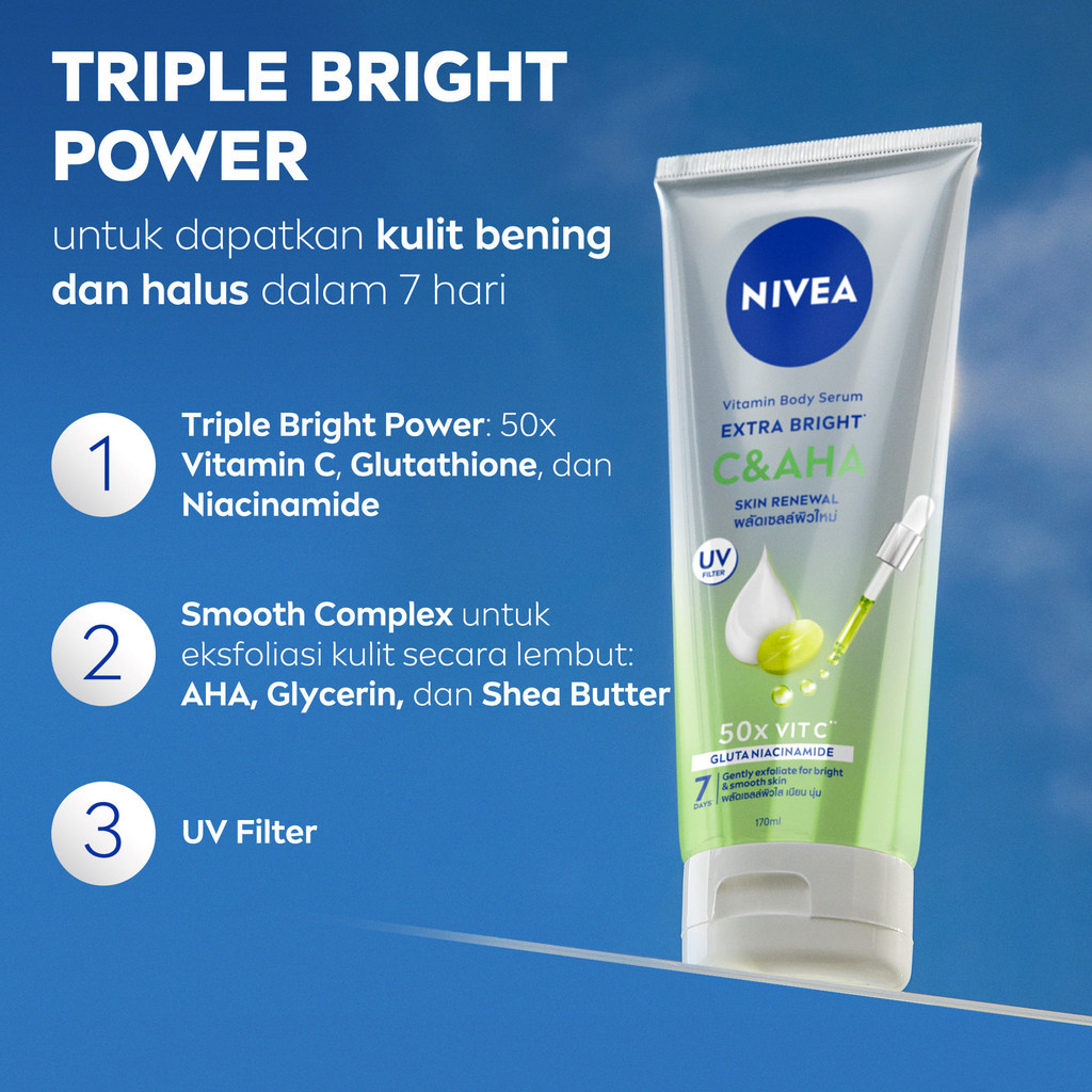 Beiersdorf NIVEA Extra Bright C&AHA Vitamin Body Serum