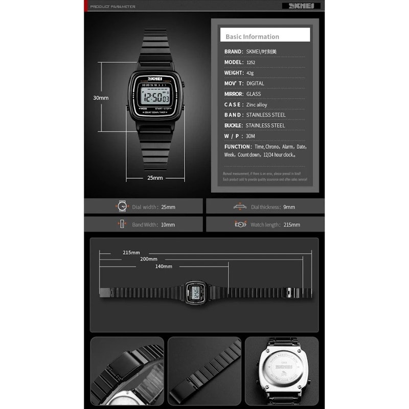 SKMEI Jam Tangan Wanita Digital 4