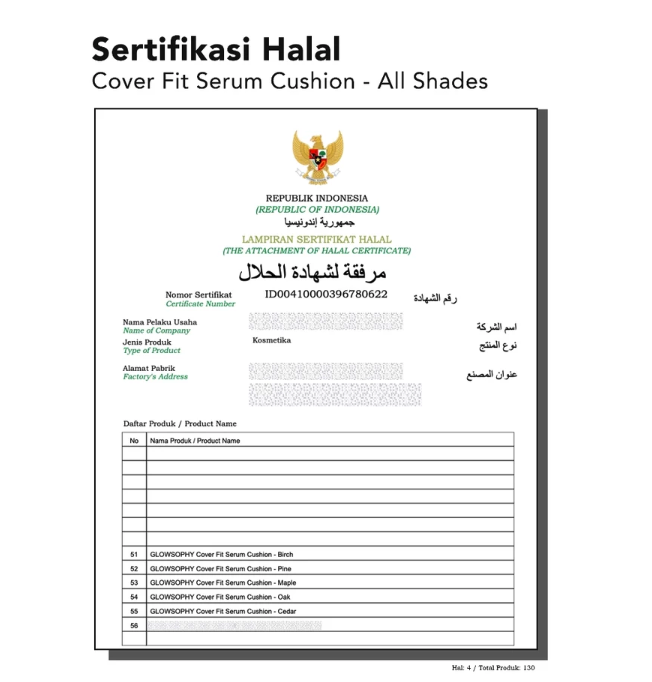 Nayue Kosmetik Indonesia Glowsophy Cover Fit Serum Cushion Oak