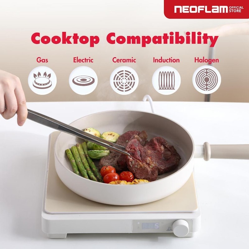 Neoflam Chou Chou Forged Frying Pan Beige 24 cm 2