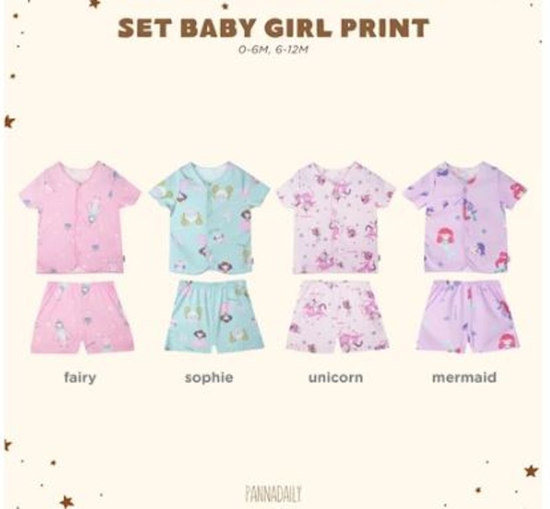 Bohopanna Pannadaily Set Baby Girl Print 2